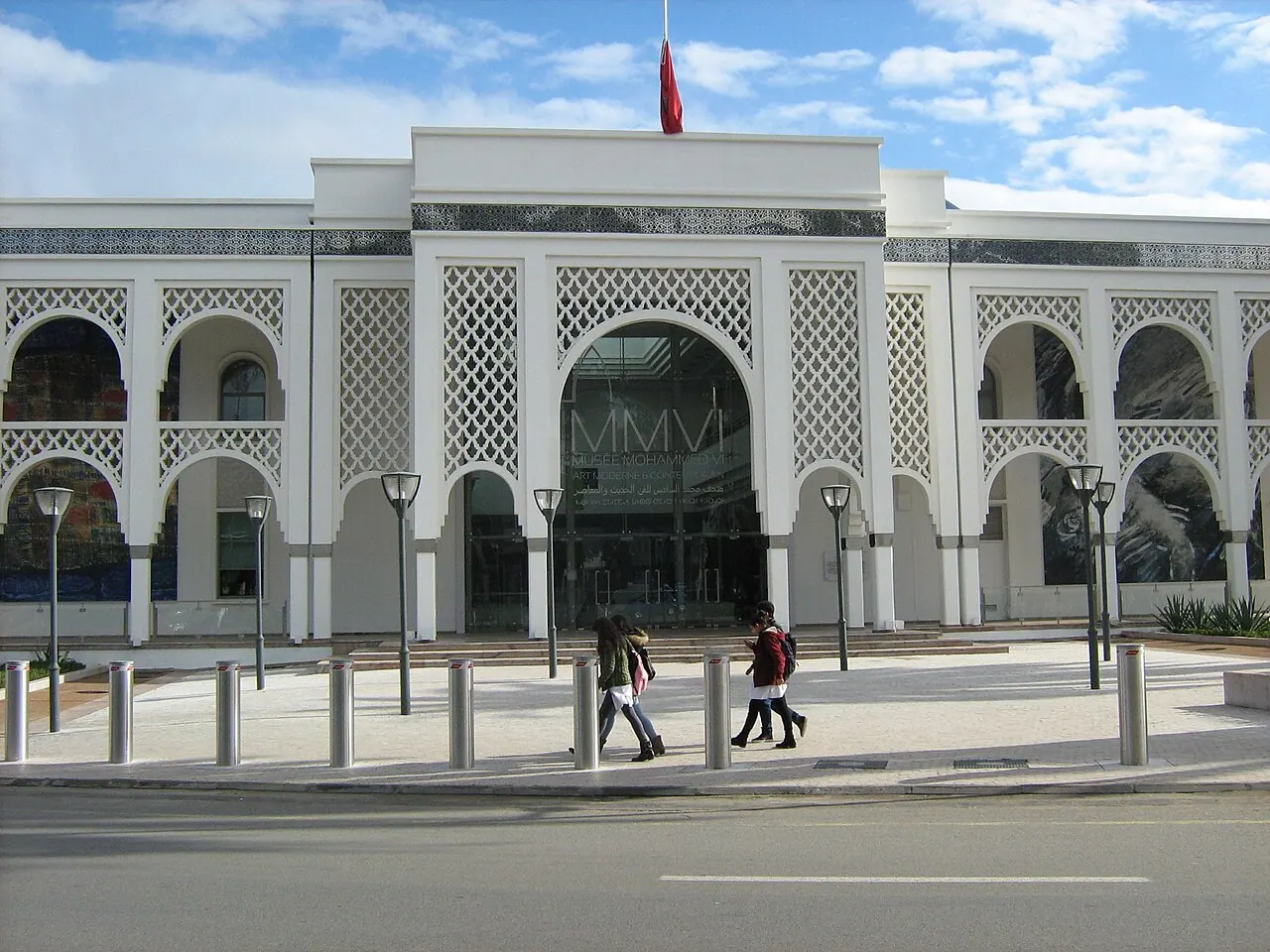 The facade of the Mohammed VI Museum in Rabat