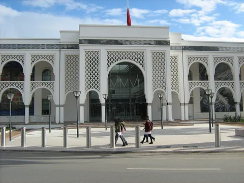 The facade of the Mohammed VI Museum in Rabat
