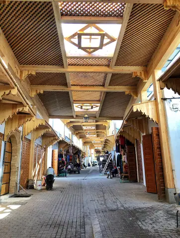 The covered shopping arcade of Rue des Consuls in Rabat